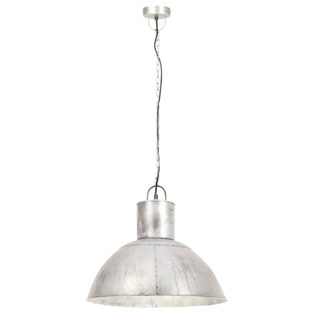 VidaXL lampe suspendue ronde 25 w e27 48 cm argent
