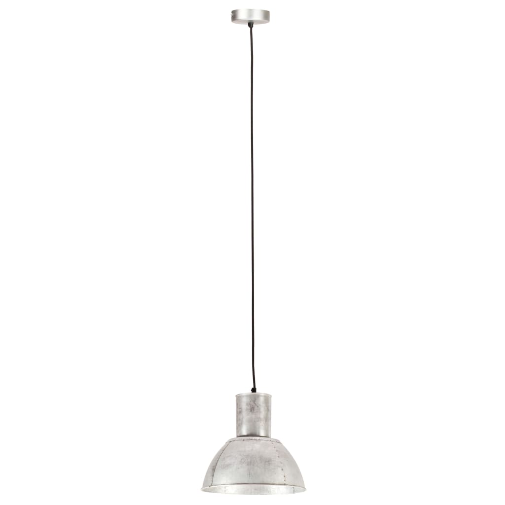 Vidaxl hanglamp rond 25 w e27 28,5 cm zilverkleurig