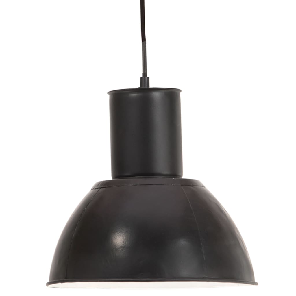 VidaXL lampe suspendue ronde 25 w e27 28,5 cm noir