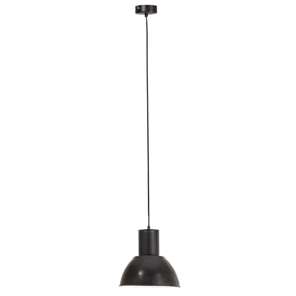 VidaXL lampe suspendue ronde 25 w e27 28,5 cm noir