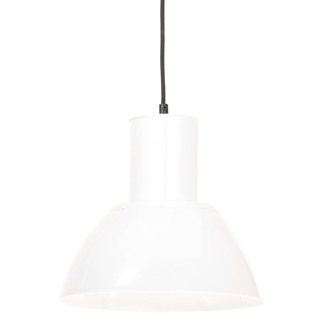 Vidaxl zavěšená lampa kolem 25 W E27 28,5 cm bílá