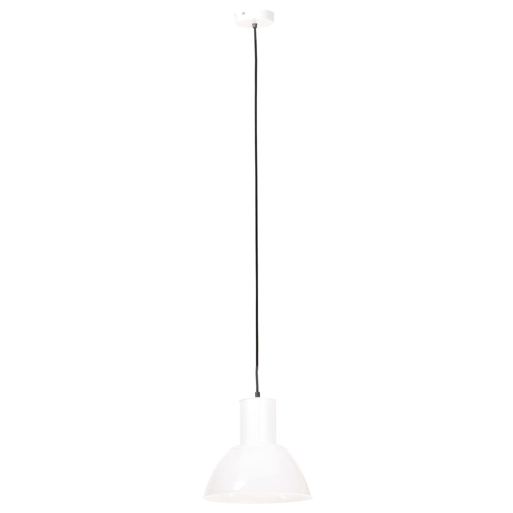 Vidaxl zavěšená lampa kolem 25 W E27 28,5 cm bílá