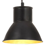VidaXL lampe suspendue ronde 25 w e27 17 cm noir