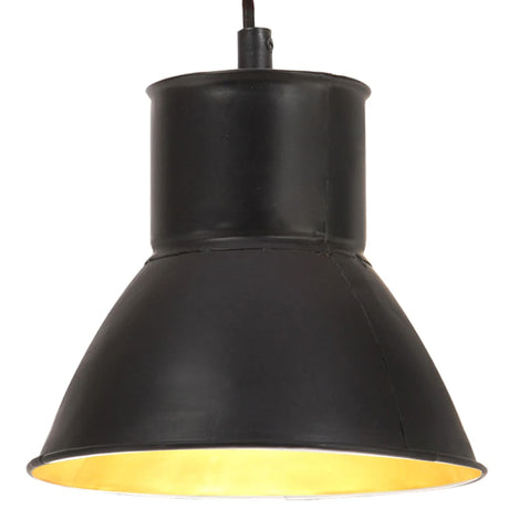 VidaXL lampe suspendue ronde 25 w e27 17 cm noir