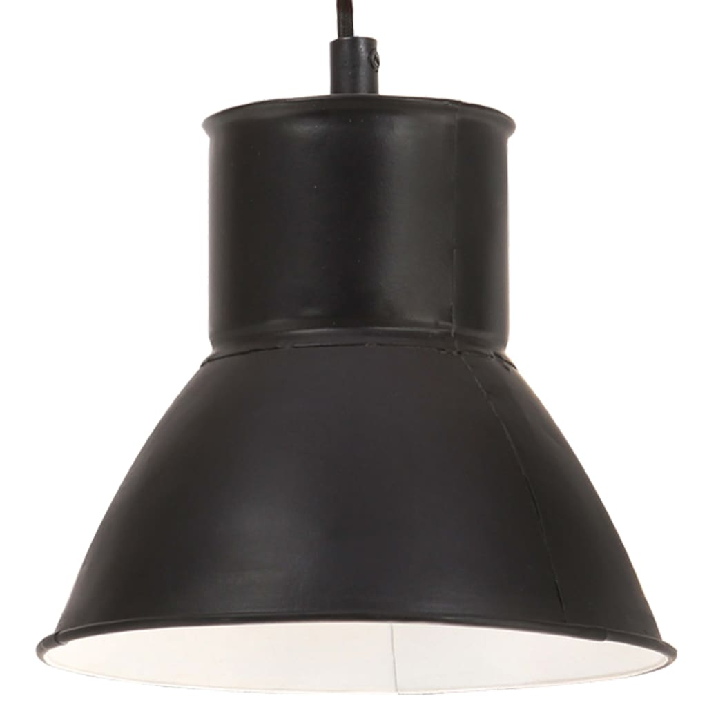 VidaXL lampe suspendue ronde 25 w e27 17 cm noir