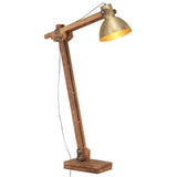 Vidaxl gulvlampe E27 Solid mangowood messing -farget