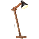 Vidaxl Floor Lamp E27 Solid Mango Wood Black