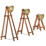 Lampadaires Vidaxl 3 ST E27 massif massif en laiton coloré