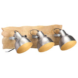 Vidaxx applique industrielle E27 68x23 cm bois de manguier argenté