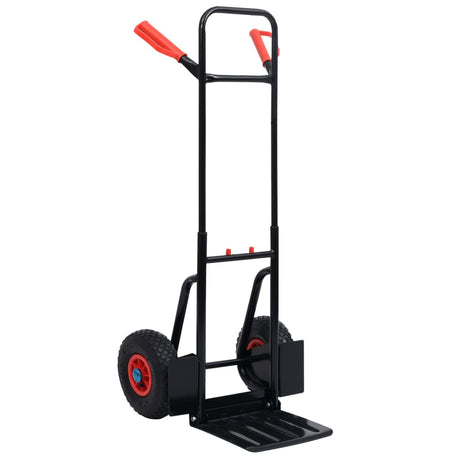 Vidaxl steekwagen telescopisch 200 kg zwart en rood
