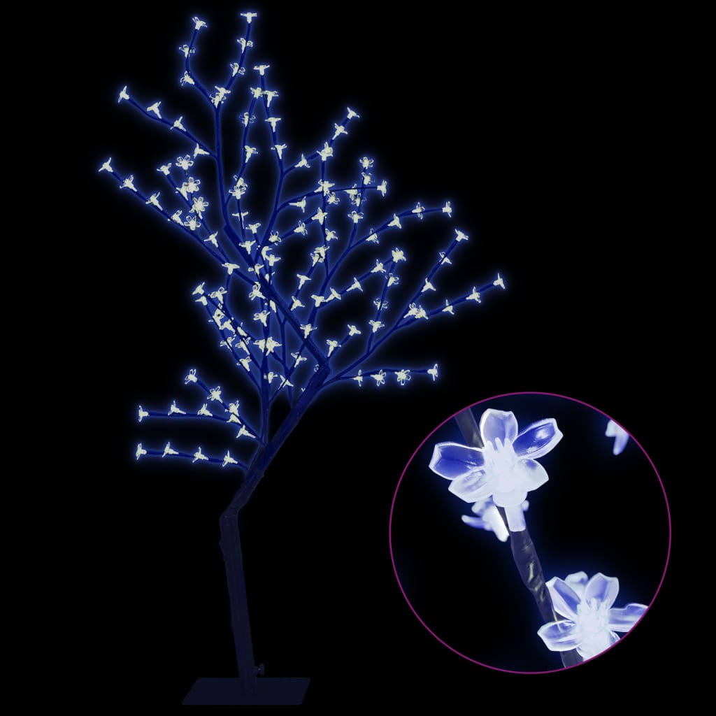 Vidaxl Christmas Tree 128 LEDS Blue Light Cherry Blossom 120 cm