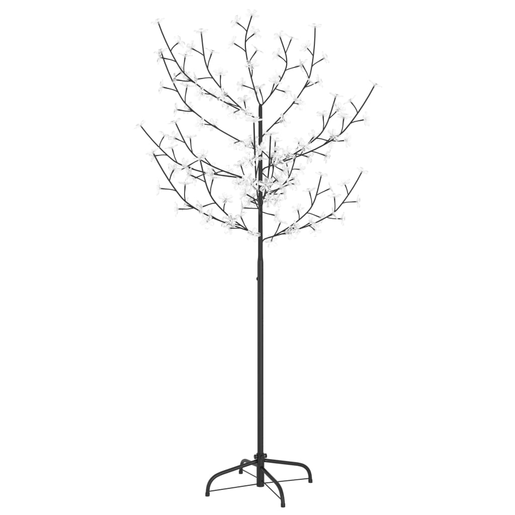 VIDAXL Tree di Natale 120 LED BLOSSOM CHECHRY BIANCO CREDDO 150 CM