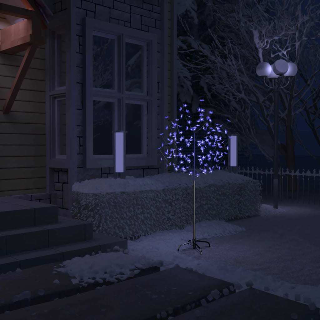 Vidaxl Árbol de Navidad 120 LED Blue Light Cherry Blossom 150 cm