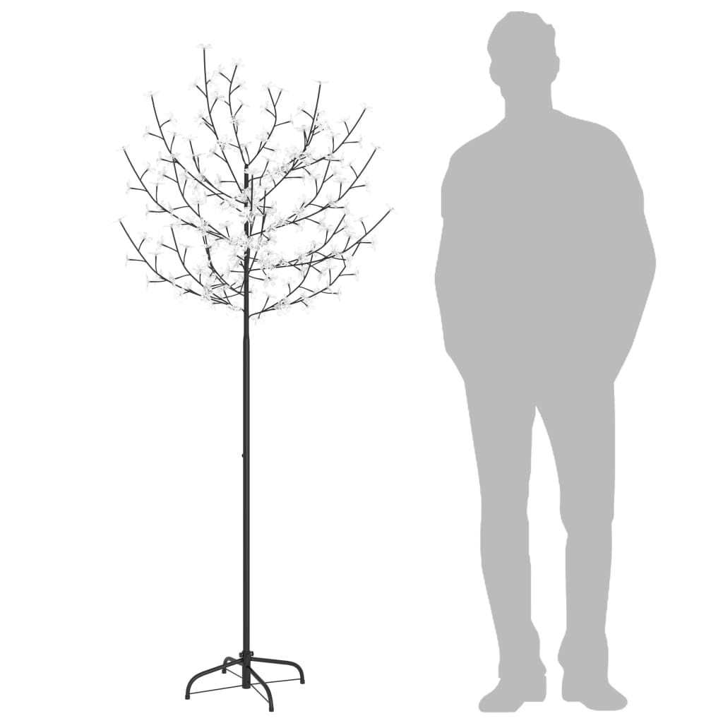 Vidaxl Árbol de Navidad 200 LED BLANCO BLANCO CHERRY BLOSSOM 180 cm