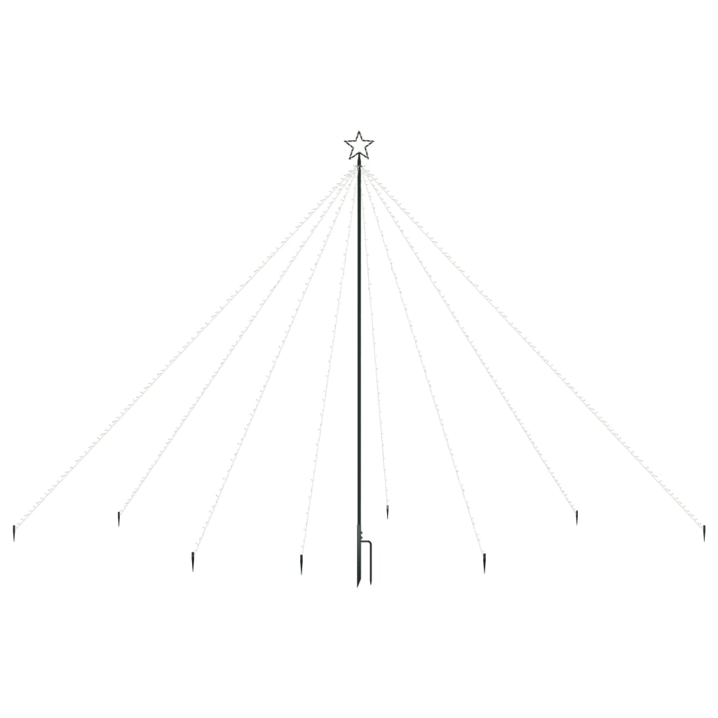 Vidaxl juletre belysning foss inne i 576 lysdioder 3,6 m