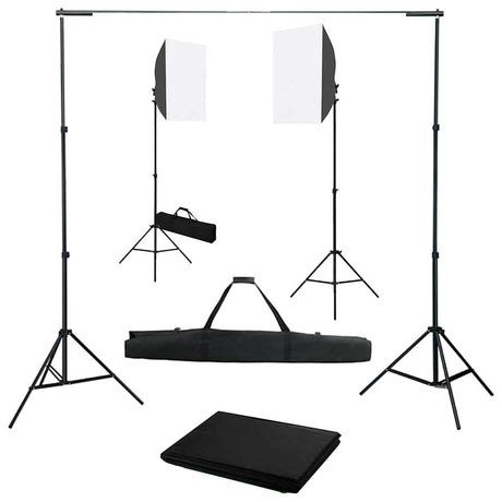 Ensemble de studio photo Vidaxl avec des lampes et arrière-plans softbox
