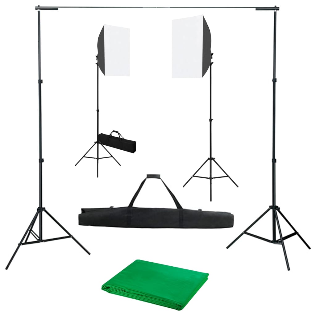 Vidaxl Photo Studio Set With Softbox Lampy a pozadí