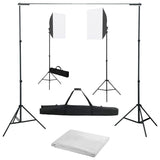 Vidaxl Photo Studio Set mit Softbox -Lampen und Hintergrund