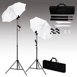 Vidaxl Photo Studio Set s pozadím, lampy a deštníky