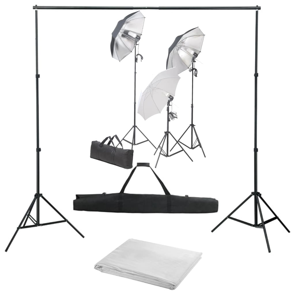 Vidaxl Photo Studio Set med Lighting Set and Background