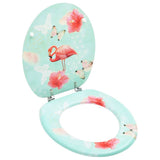 Vidaxl Toilet Soutr avec couvercle Flamingo MDF