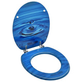 Vidaxl toilet seat with lid Waterdruppel MDF Blue