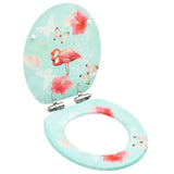 Vidaxl Toilette Sëtz mat Soft-Zoumaache Flamingo MDF