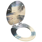 Vidaxl Toilet Seat avec plage de couvercle de fermes molles MDF