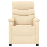 Vidaxl massagestoel stof crèmekleurig