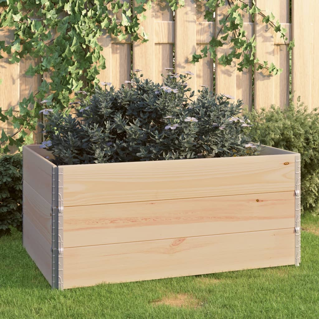 Vidaxl 3 St Planters Raised 80x120 cm Solid furu