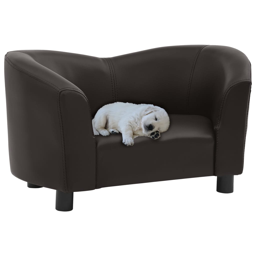 Vidaxl Dog Bank 67x41x39 CM Kunstig skinnbrun