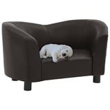 Vidaxl Dog Bank 67x41x39 cm en cuir artificiel marron