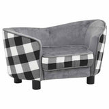Vidaxl Dog Bank 68x38x38 cm Gray en peluche