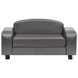 Vidaxl Dog Bank 80x50x40 cm en cuir artificiel gris