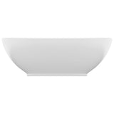 Vidaxl lavabo ovale 40x33 cm Mat de céramique blanc