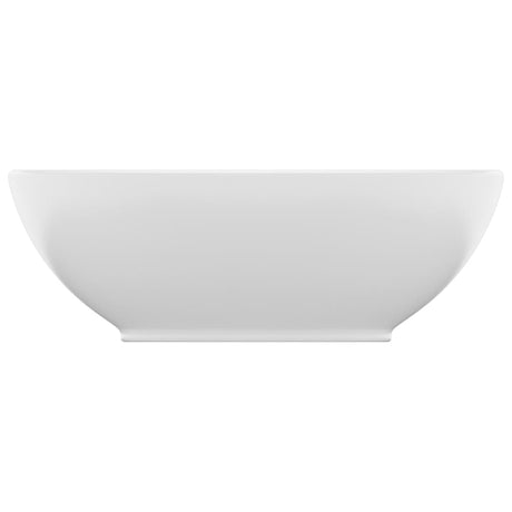 Vidaxl lavabo ovale 40x33 cm Mat de céramique blanc
