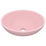 Vidaxl lavabo-lavabo ovale 40x33 cm en céramique rose