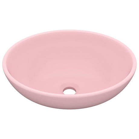 Vidaxl lavabo-lavabo ovale 40x33 cm en céramique rose