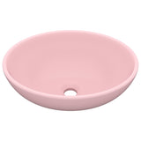 Vidaxl Washbasin Oval 40x33 cm keramická podešve růžová