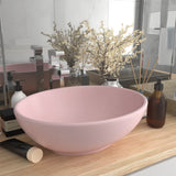 Vidaxl lavabo-lavabo ovale 40x33 cm en céramique rose