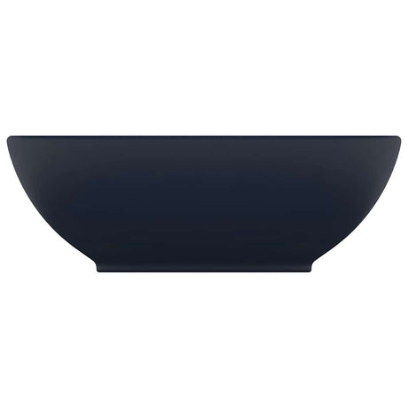 Vidaxl lavabo ovale 40x33 cm Ceramic Matt Bleu foncé