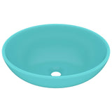 Vidaxl Washingin ovale 40x33 cm Céramique Matt vert clair