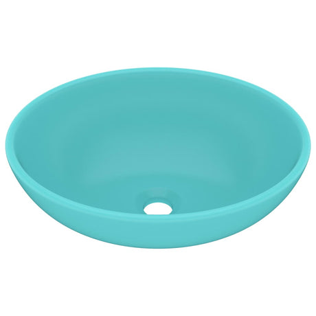 Vidaxl Washingin ovale 40x33 cm Céramique Matt vert clair