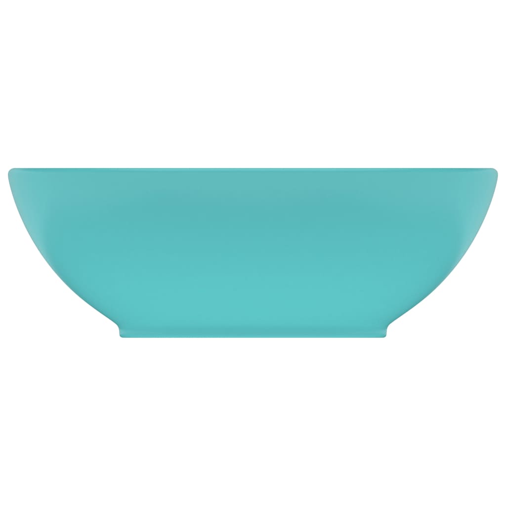 Vidaxl WashBasin oval 40x33 cm keramika matt svetlo zelena