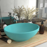 Vidaxl Washbasin Oval 40x33 cm keramisk Matt Light Green