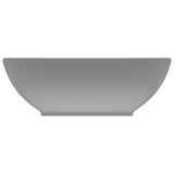 Vidaxl lavabo ovale 40x33 cm en céramique gris clair