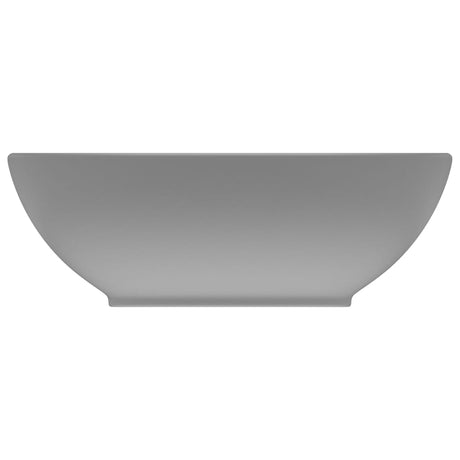 Vidaxl lavabo ovale 40x33 cm en céramique gris clair