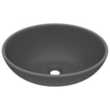 BIDAXL WASHBASIN Oval 40x33 cm keramisk mat mörkgrå