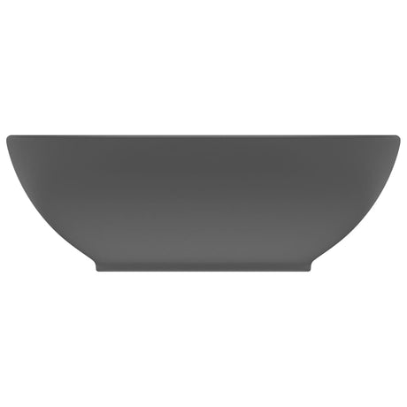Vidaxl lavabo ovale 40x33 cm en céramique gris foncé
