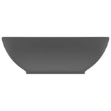 BIDAXL WASHBASIN Oval 40x33 cm keramisk mat mörkgrå